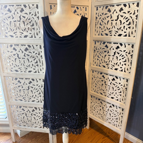 Elie Tahari Dresses & Skirts - NWT Ellie Tahari Dark Blue Dress Sz L